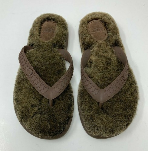 Sandali infradito Ugg bambino Fluffie marrone cioccolato taglia 2