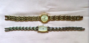 2 VTG SEIKO LADIES WATCHES GOLDTONE & TWO-TONE NEED BATTERY - Picture 1 of 10