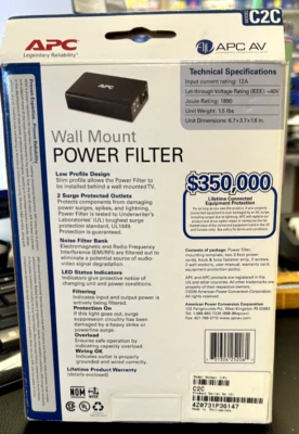 BRAND NEW! APC AV C2C Wall Mount Power Filter - Image 1 of 3