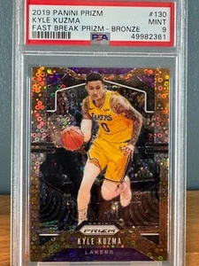 KYLE KUZMA 💥POP 2 PSA 9💥 2019 Prizm Fast Break Bronze /20 #130 Lakers - Picture 1 of 2