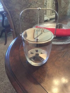 Antique Crystal Ice Bucket. Wheat Pattern - Picture 1 of 3