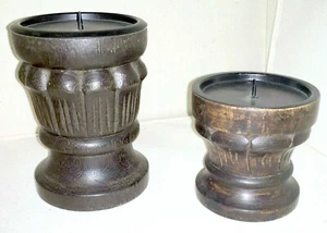 Set 2 Moroccan Style Pillar Candle Holders-NEW - Picture 1 of 6