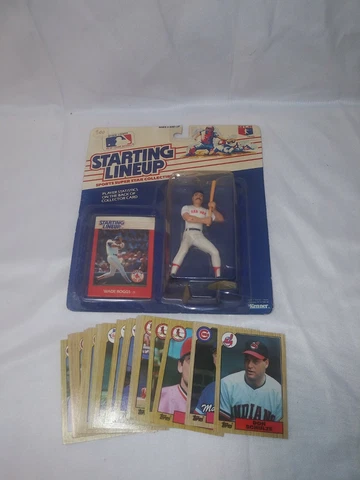 Sealed 1988 Starting Lineup Wade Boggs  W/card VTG NIP and 32 baseball cards Cover