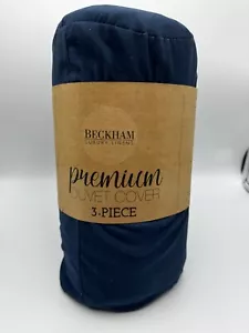 Beckham Luxury Linens Premium 3 Piece Duvet Cover Ultra Soft Cal King New - Picture 1 of 5