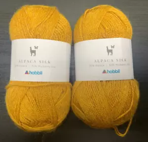 (Lot of 2) Hobbii Alpaca Silk Yarn, #22 Sienna - Picture 1 of 2