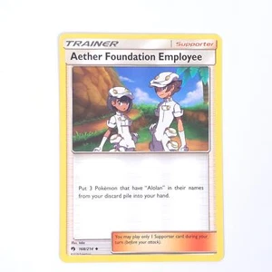 Aether Foundation Employee 168/214 Pokemon SM - Lost Thunder Uncommon NM - Picture 1 of 2