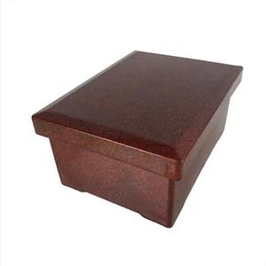 Japanische Harz Lack Replik Deckel Bento Brotdose Vintage Nashiji Orange L203 - Bild 1 von 11