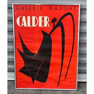 Alexander Calder Galleria Maeght stampa artistica originale vetro incorniciato - Foto 1 di 2