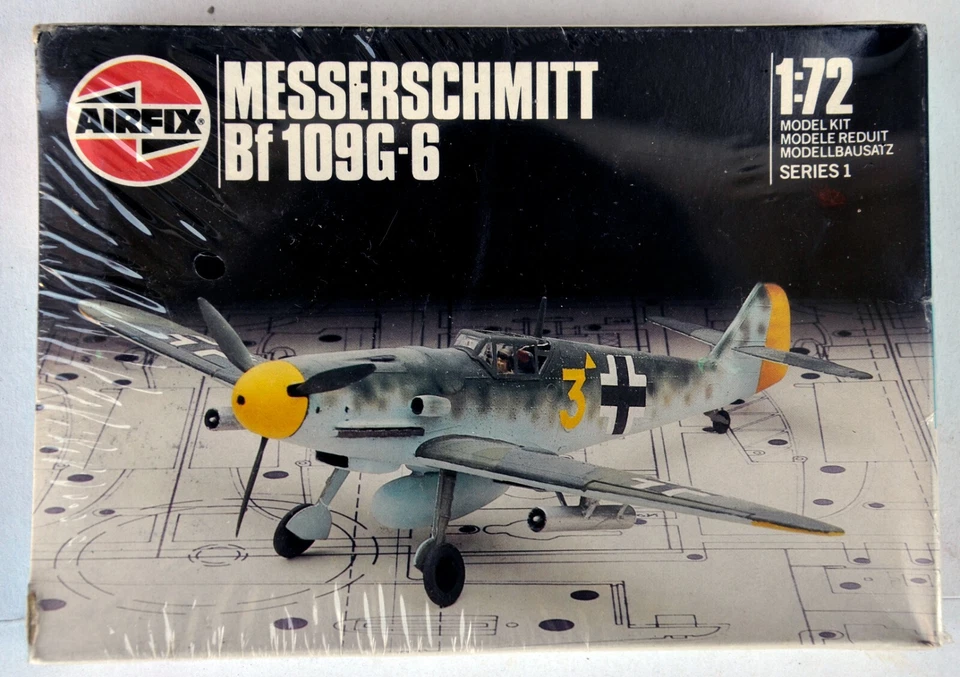 plastic model kit1 72 AIRFIX 01072 MESSERSCHMITT BF 109G - 6 in open box