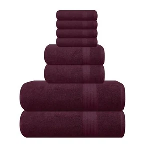 Ultra Soft 8-Piece Towel Set - 100% Pure Ringspun Cotton, Contains 2 Oversized - Picture 1 of 7