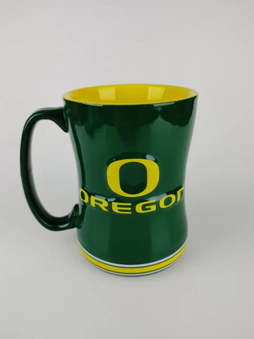 Oregon Ducks University College Football Green Yellow Boelter Mug Cup Used 2016 Cover