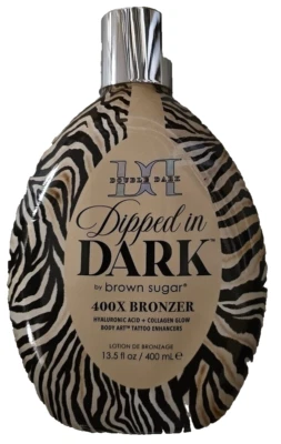 Brown Sugar Double Dark Dipped in Dark 400X Bronzer Tanning Bed Lotion 13.5 oz - Image 1 of 3