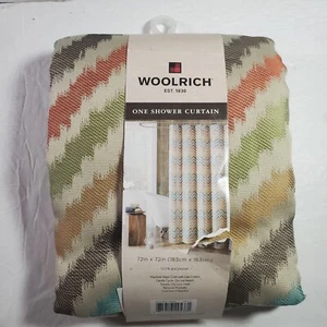 Woolrich Brandy Wein Chevron Druck Stoff Duschvorhang 72 x 72 Neu - Bild 1 von 4