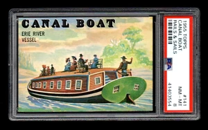 1955 Topps Rails and Sails #141 Canal Boat Erie River Vessel PSA 8 - Picture 1 of 2