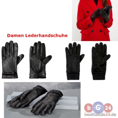 Esmara Damen Lederhandschuhe Winterhandschuhe gefüttert Nappaleder Veloursleder