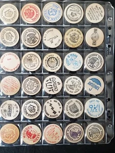 30 Mixed Different Wooden Nickels As Shown lot pwn33 - Picture 1 of 2