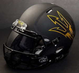 *CUSTOM* ARIZONA STATE SUN DEVILS ASU NCAA Riddell SPEED Replica Football Helmet - Picture 1 of 5