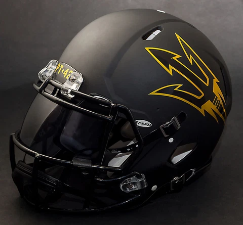 *CUSTOM* ARIZONA STATE SUN DEVILS ASU NCAA Riddell SPEED Replica Football Helmet Cover