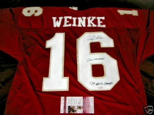 JERSEY RUSSELL CHRIS WEINKE ESTADO DE FLORIDA FIRMADO CERTIFICADO DE AUTENTICIDAD OFICIAL CON LICENCIA Foto 1 de 1