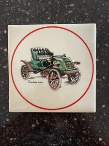 Vntage Hyalyn Ceramic Tile Trivet 6x6 Overland 1905 - Picture 1 of 7