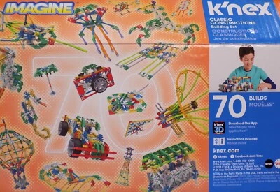 K'NEX CLASSIC CONSTRUCTIONS 70 Builds w/ Instructions Complete in Original Box - Image 1 of 4