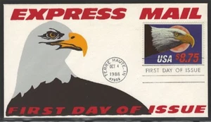 UNITED STATES SCOTT#2394 EXPRESS MAIL STAMP ON HAND PAINTED FIRST DAY COVER - Picture 1 of 1