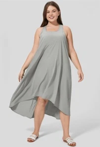 Halara Breezeful Backless Racerback Side Pocket High Low Flowy Midi Quick Dry 2X - Picture 1 of 9