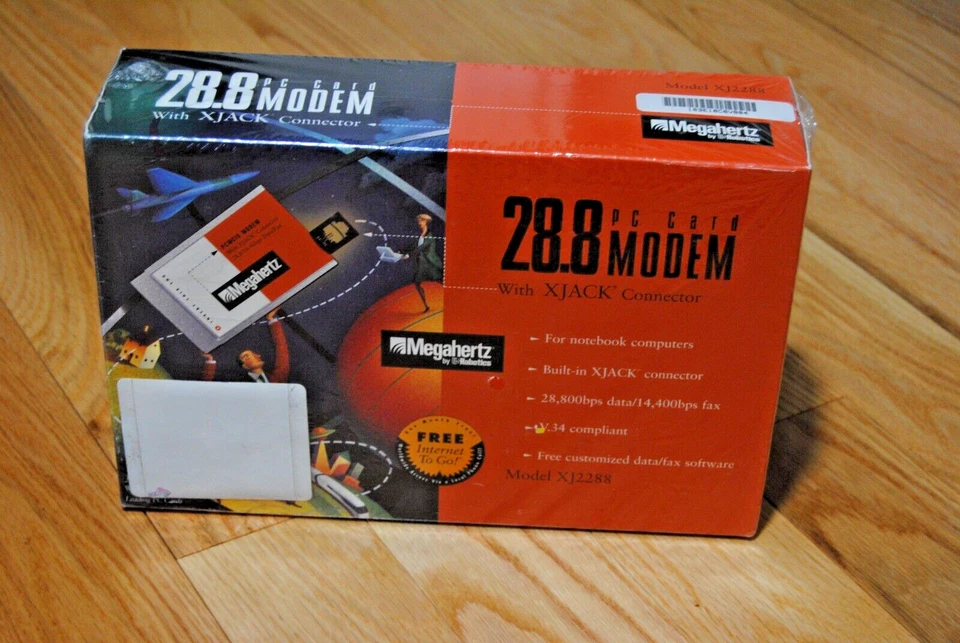 PCMCIA Modem 28.8 Megahertz by US Robotics XJ2288 BRAND NEW - Image 1 of 4