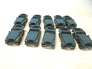 10 Vintage Roco Minitanks 1/87 Scale US WWII Jeeps Austria - Picture 1 of 7