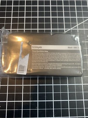 GENUINE LEXMARK 200XL BLACK INK CARTRIDGE NEW SEALED no box FREE SHIPPING - Image 1 of 2