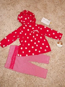 NUEVO CON ETIQUETAS ~ Carter's Child of Mine ~ Juego de 2 piezas rojo para niñas ~ Talla 6-9 M ~. - Imagen 1 de 3