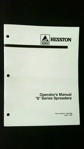 Hesston S Series Spreaders Operator's Manual April 1997 AGCO Agriculture Guide - Picture 1 of 2