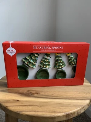 2025 ALDI Merry Moments Holiday Christmas Tree Theme Measuring Spoons Set  - Image 1 of 3