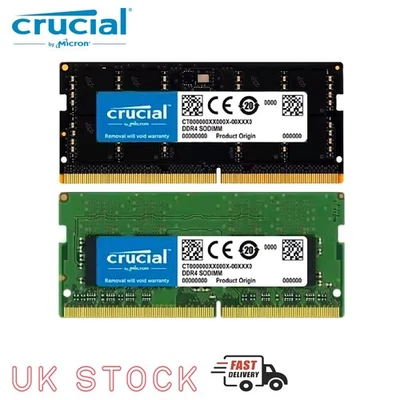 Crucial 16GB DDR4 3200MHz SODIMM Laptop RAM PC4-25600 CL22 260-Pin OEM - Image 1 of 4
