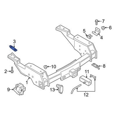 For Ford F-450 Super Duty 2017-2022 Ford W718182S439 Trailer Hitch Nut - Imagem 1 de 4