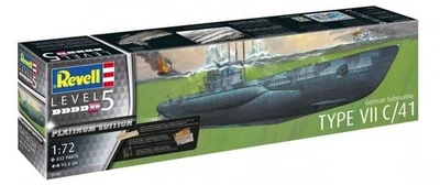German Submarine Type VII C/41 1:72 Plastic Model Kit REVELL - Immagine 1 di 4