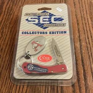 New Old Stock,Case XX University of Arkansas SEC Conference Knife/Keychain Set - Picture 1 of 6