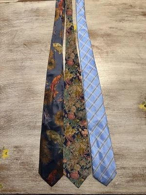 Varias corbatas de diseñador para hombre - Lote de 3 corbatas de seda - Lote mixto #13 Foto 1 de 3