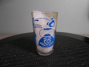 Lámpara de aceite vintage Kraft Swanky Swig vidrio para beber tetera azul patrón de cocina - Imagen 1 de 10