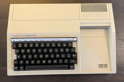 TI-99/4a Computer Texas Instruments hellbraun maßgefertigte Tastatur nur Konsole (getestet) - Bild 1 von 4