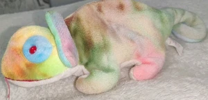 Peluche Ty Beanie Baby Rainbow The Iguana 1997 vintage retirado - Imagen 1 de 5
