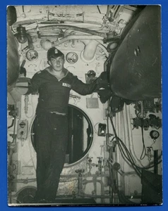 Hübscher Mann in Militäruniform, Marine Matrose, Seestreitkräfte Vintage Sowjet Foto - Bild 1 von 4