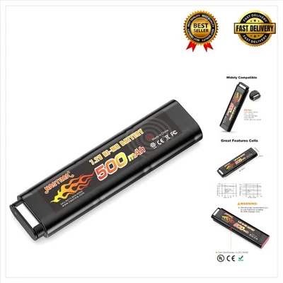 Batería recargable de Airsoft 7,2 V 500 mAh Ni-MH - Apta para modelos Marui, CM y AEG Foto 1 de 4