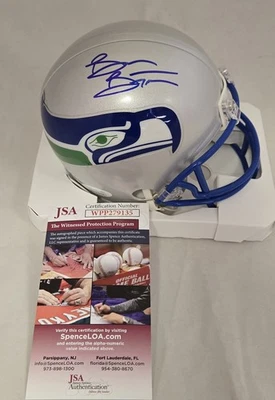 Brian Bosworth Signed Seattle Seahawks VSR4 Mini Football Helmet JSA Auto Sooner - Image 1 of 4