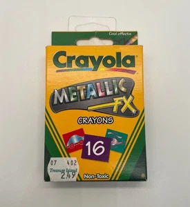 Vintage Crayola Metallic Crayons Non-Toxic 16 Circa 2001 - Picture 1 of 5