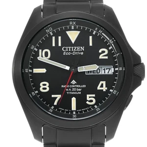 RELOJ CITIZEN PROMASTER LAND SERIES AT6085-50E FECHA SOLAR NEGRO TITANIO HOMBRE - Imagen 1 de 6