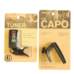 D'Addario PW-CT-17BK Eclipse Clip-on Chromatisches Stimmgerät Gitarre & Bass + Lite Capo - Bild 1 von 2