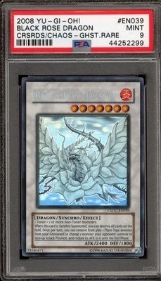 Yu-Gi-Oh! Black Rose Dragon Unlimited Ghost Rare CSOC-EN039 PSA 9 Mint - Image 1 of 2
