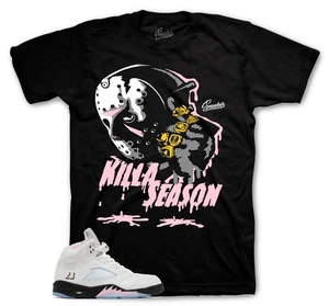 Camisetas A Juego Retro 5 Tenis Rosa Suave AJ5 - Zapatillas Temporada Killa Camisetas - Imagen 1 de 4