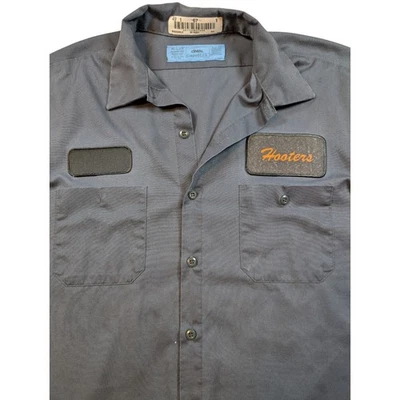Hooters Cintas Mens Button Up Work Shirt XL Grunge Streetwear Y2K Distressed - Image 1 of 4
